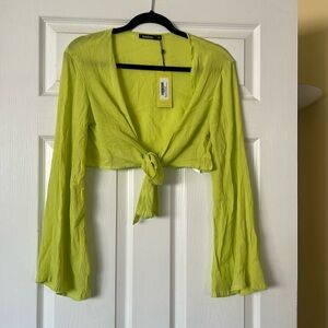 Brand new Boohoo matching set in lime green